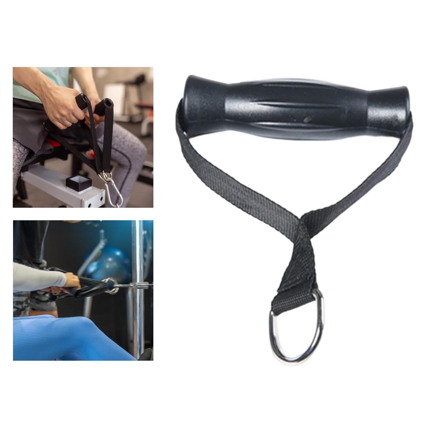 Set 2 manere pentru multi-gimnastica, Zola, fitness, din nylon si ABS, 130x33 mm, negru Set 2 manere pentru multi-gimnastica, Zola, fitness, din nylon si ABS, 130x33 mm, negru